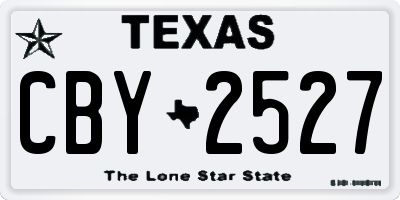 TX license plate CBY2527
