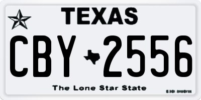 TX license plate CBY2556