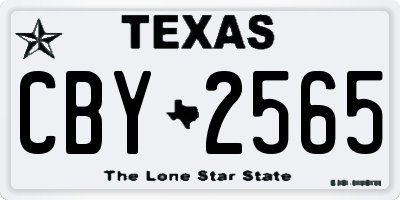 TX license plate CBY2565