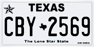 TX license plate CBY2569