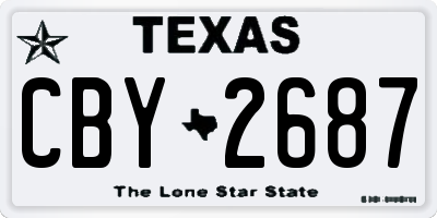 TX license plate CBY2687