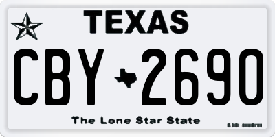 TX license plate CBY2690