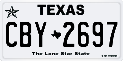 TX license plate CBY2697