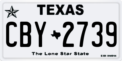 TX license plate CBY2739