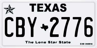 TX license plate CBY2776