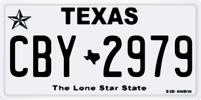 TX license plate CBY2979