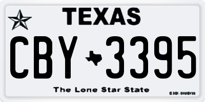 TX license plate CBY3395