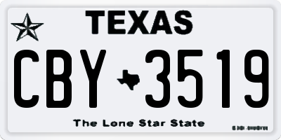 TX license plate CBY3519