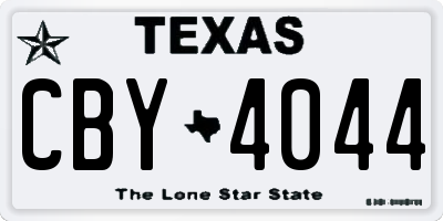 TX license plate CBY4044