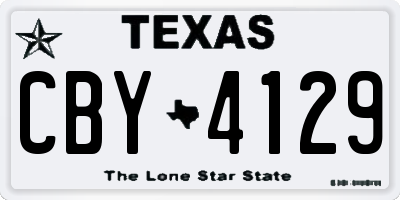 TX license plate CBY4129