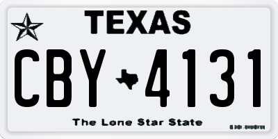 TX license plate CBY4131