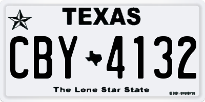 TX license plate CBY4132