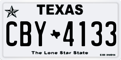 TX license plate CBY4133
