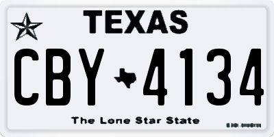 TX license plate CBY4134