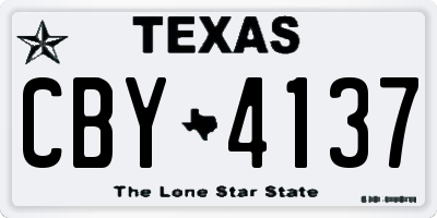 TX license plate CBY4137