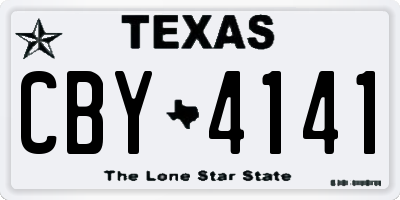 TX license plate CBY4141