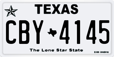 TX license plate CBY4145