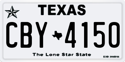 TX license plate CBY4150