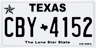 TX license plate CBY4152