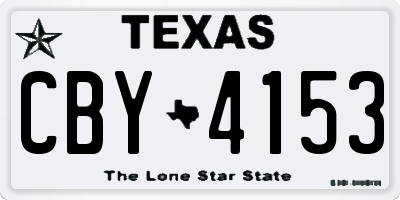 TX license plate CBY4153
