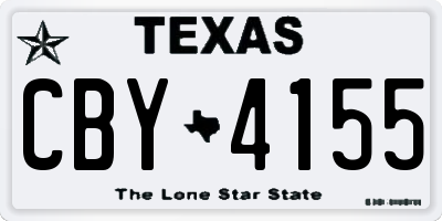 TX license plate CBY4155