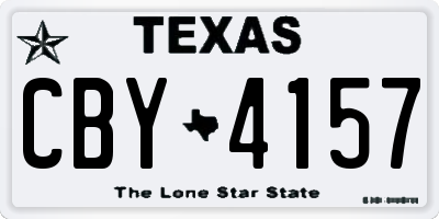TX license plate CBY4157