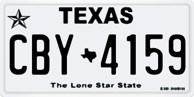 TX license plate CBY4159