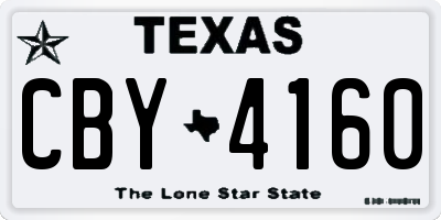 TX license plate CBY4160