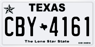 TX license plate CBY4161