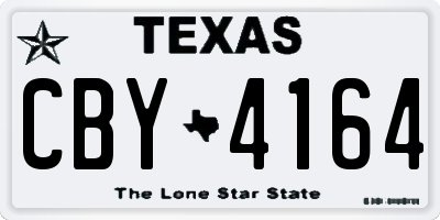 TX license plate CBY4164