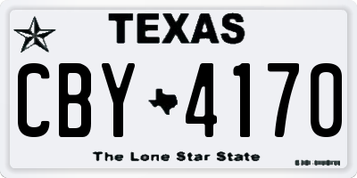 TX license plate CBY4170