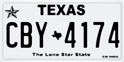 TX license plate CBY4174