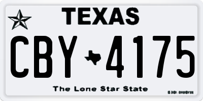 TX license plate CBY4175