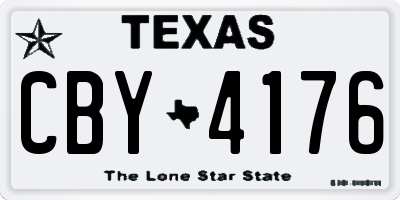 TX license plate CBY4176
