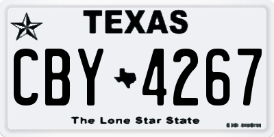 TX license plate CBY4267