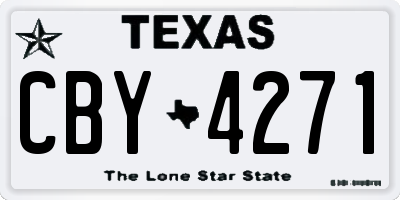 TX license plate CBY4271