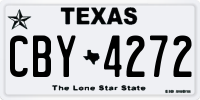 TX license plate CBY4272