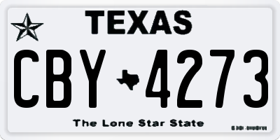 TX license plate CBY4273