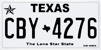 TX license plate CBY4276