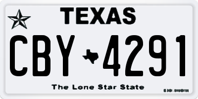 TX license plate CBY4291