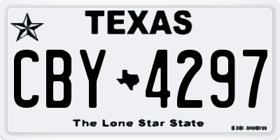 TX license plate CBY4297