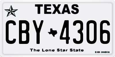 TX license plate CBY4306