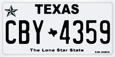 TX license plate CBY4359