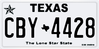 TX license plate CBY4428