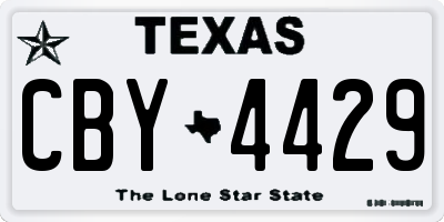 TX license plate CBY4429