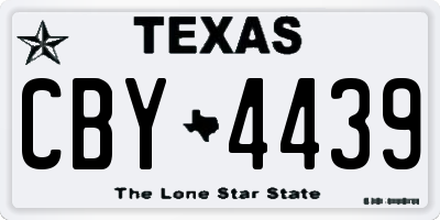 TX license plate CBY4439