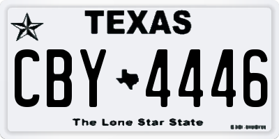 TX license plate CBY4446