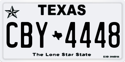 TX license plate CBY4448
