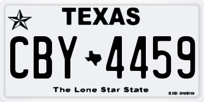 TX license plate CBY4459
