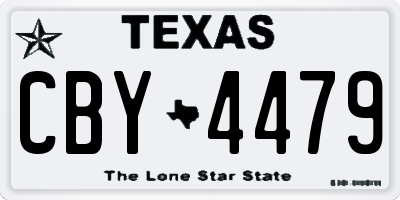 TX license plate CBY4479